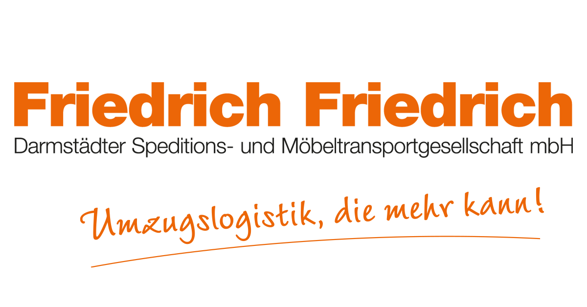 Logo der Friedrich Friedrich GmbH, Darmstädter Speditions- und Möbeltransportunternehmen.