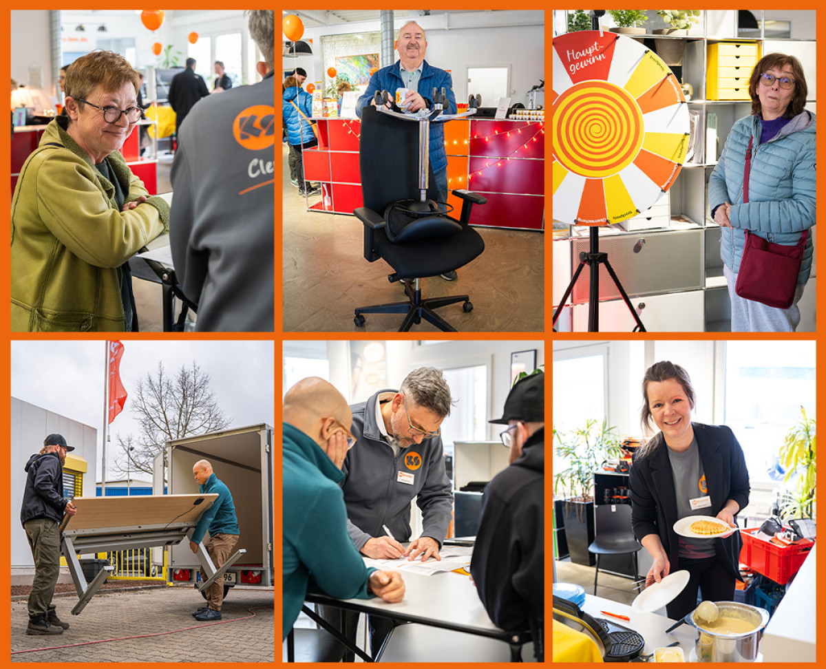 Eindrücke vom Knaller-Samstag mit Kundenberatung, Gewinnspiel-Glücksrad, Produktvorführungen und Catering im Möbel- und Einrichtungshaus.