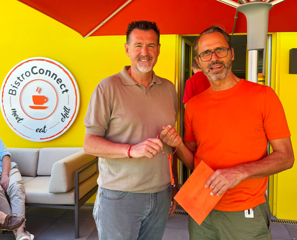 Eröffnung des Bistro Connect bei Friedrich Friedrich in Griesheim mit Ralf Stößel und Frank Liebig