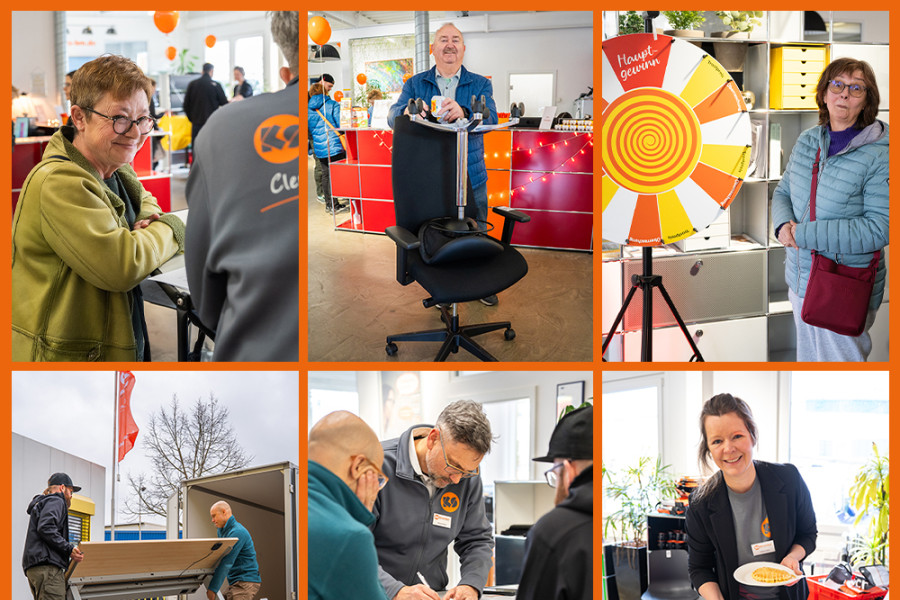 Eindrücke vom Knaller-Samstag mit Kundenberatung, Gewinnspiel-Glücksrad, Produktvorführungen und Catering im Möbel- und Einrichtungshaus.