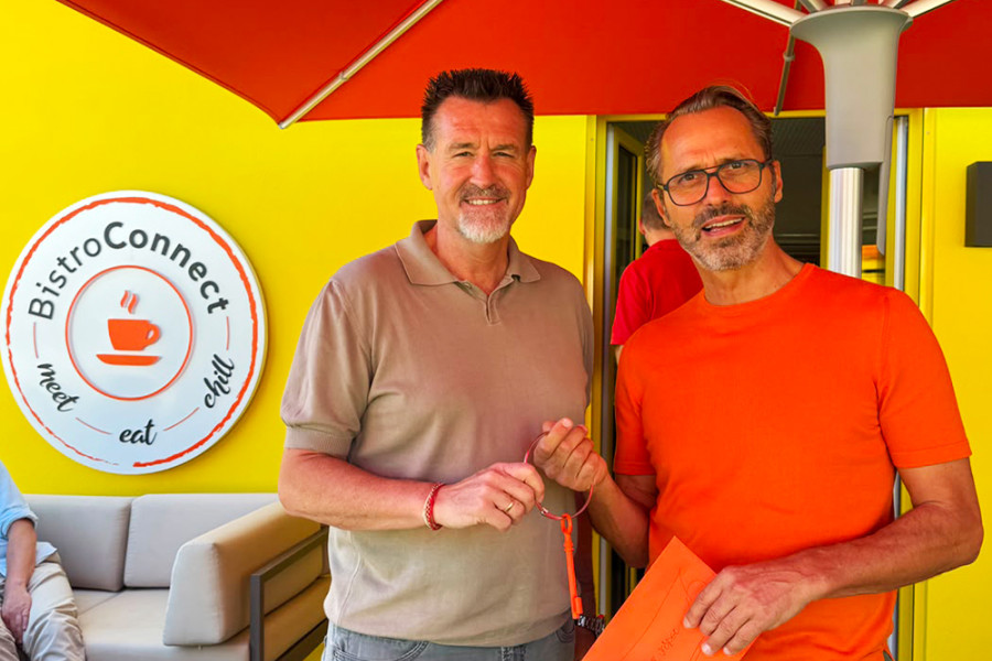 Eröffnung des Bistro Connect bei Friedrich Friedrich in Griesheim mit Ralf Stößel und Frank Liebig
