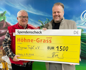v.l.n.r.: Dieter Hanspach, Erster Vorsitzender der Mainzer Tafel e.V., und Ralf Feller, Prokurist der Möbelspedition Höhne-Grass GmbH. v.l.n.r.: Dieter Hanspach, Erster Vorsitzender der Mainzer Tafel e.V., und Ralf Feller, Prokurist der Möbelspedition Höhne-Grass GmbH.