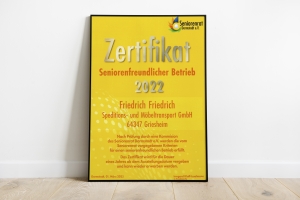 Zertifikat Seniorenfreundlicher Betrieb