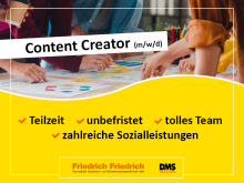 content creator gesucht Griesheim Darmstadt Stellenangebot Teilzeit