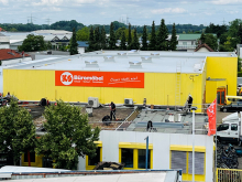 Dachsanierungsarbeiten im Rahmen energetischen Sanierung am Standort Griesheim